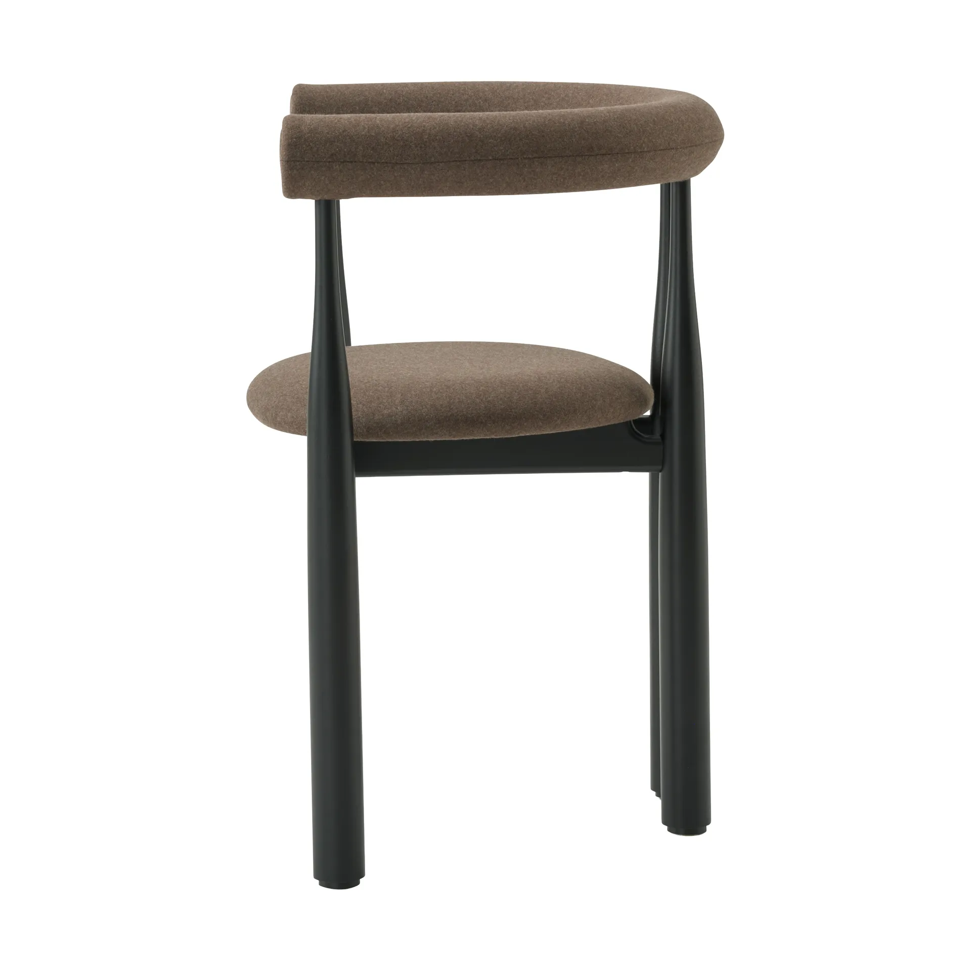 Bukowski karmstol klädd, Black, Wooly Plus 1008 New Works