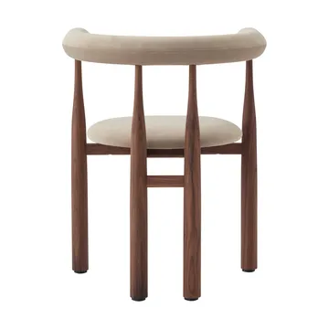 Bukowski karmstol klädd - Walnut, Megan 26 Beige - New Works