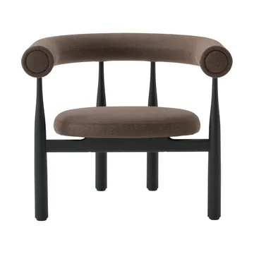 Bukowski Lounge Chair - Black, Wooly Plus 1008 - New Works