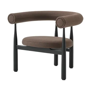 Bukowski Lounge Chair - Black, Wooly Plus 1008 - New Works