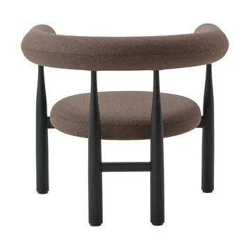 Bukowski Lounge Chair - Black, Wooly Plus 1008 - New Works