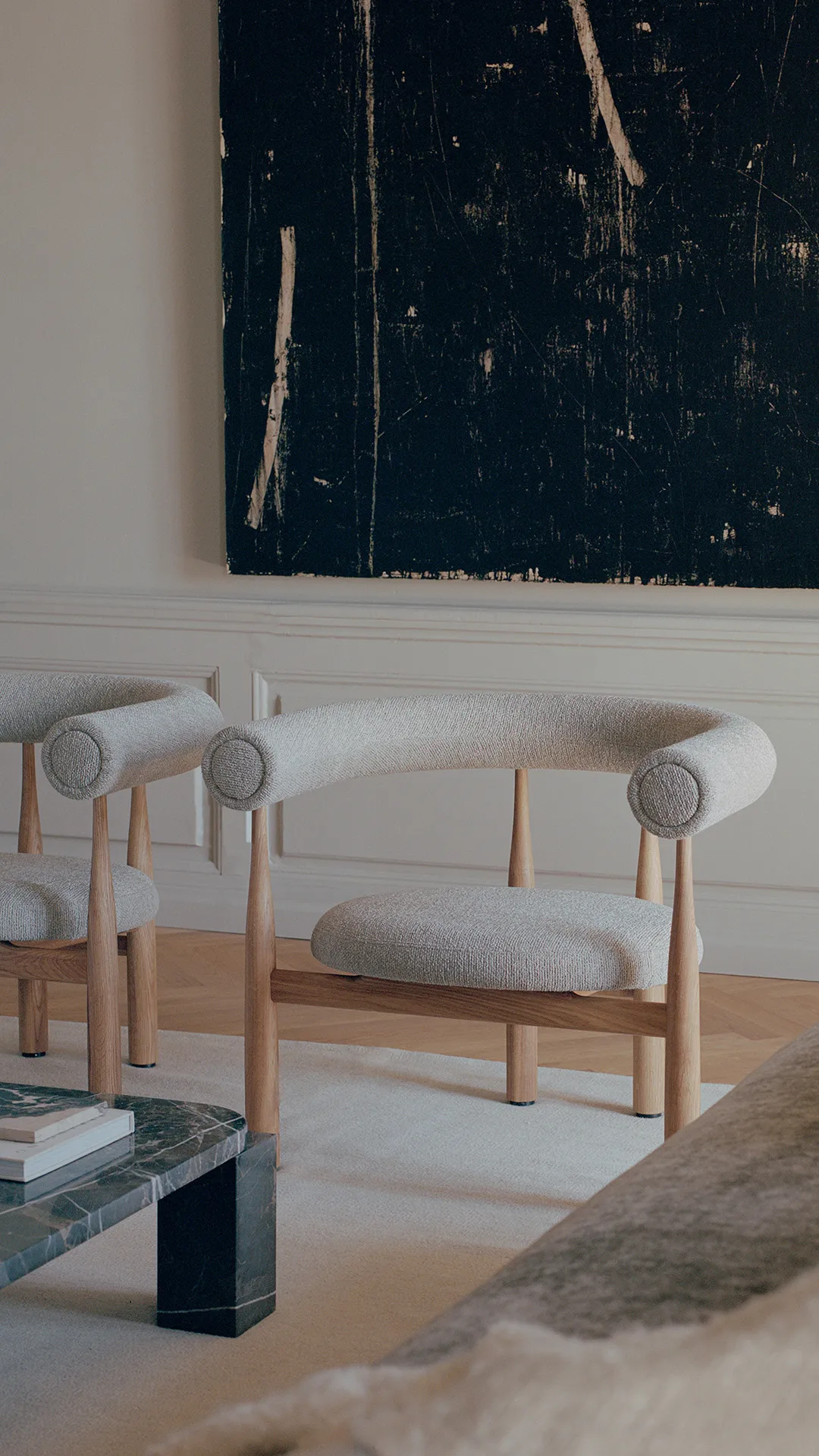 Bukowski Lounge Chair, Oak, Moss 17 New Works