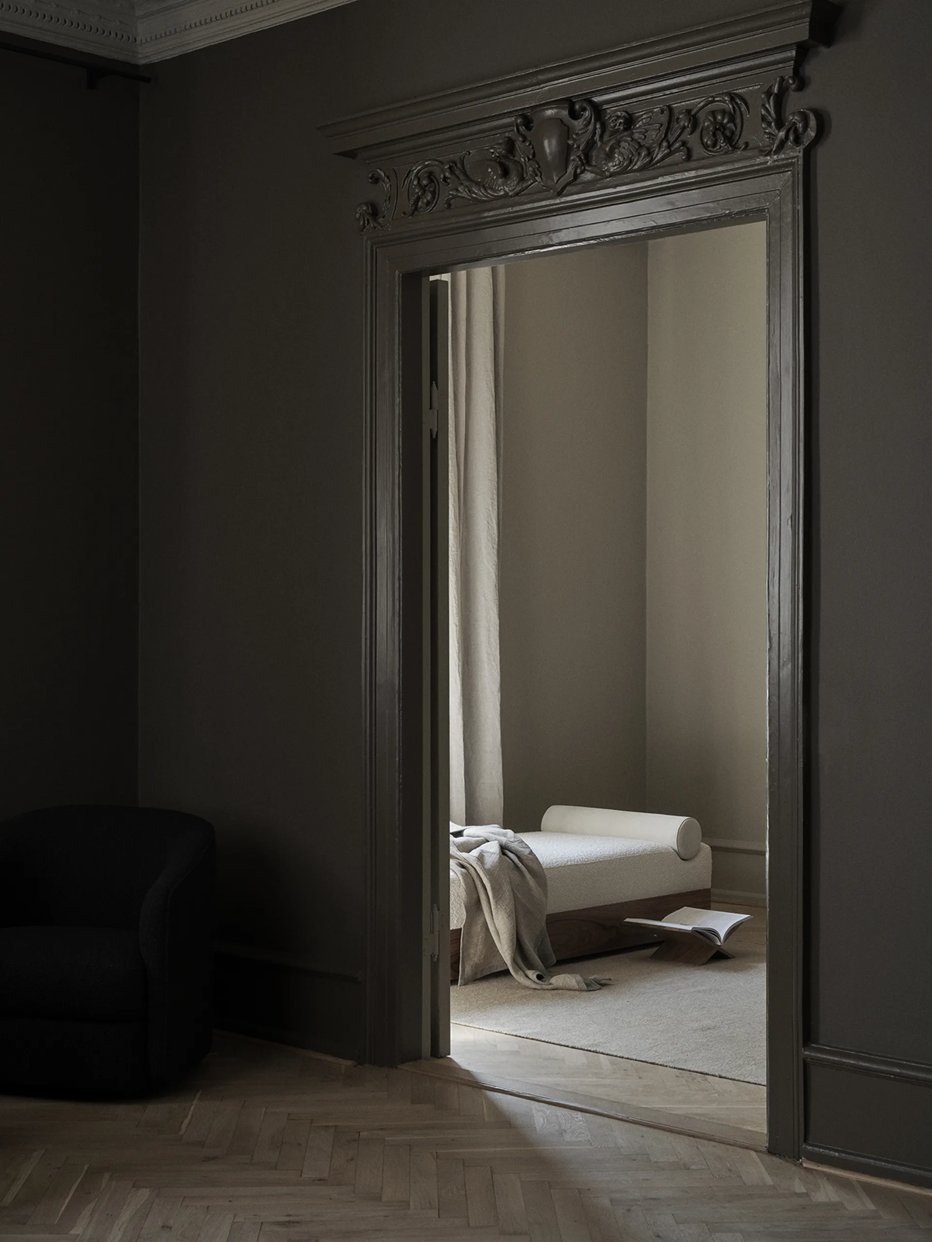 Dagbädd Mass 200x75x51 cm, Karakorum ivory 001-walnut New Works