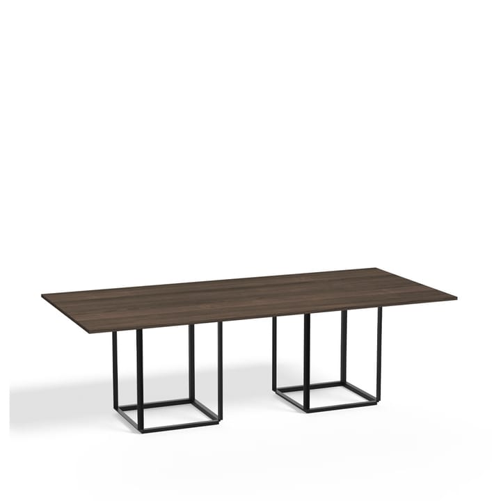 Florence matbord rektangulärt, walnut, svart stativ New Works