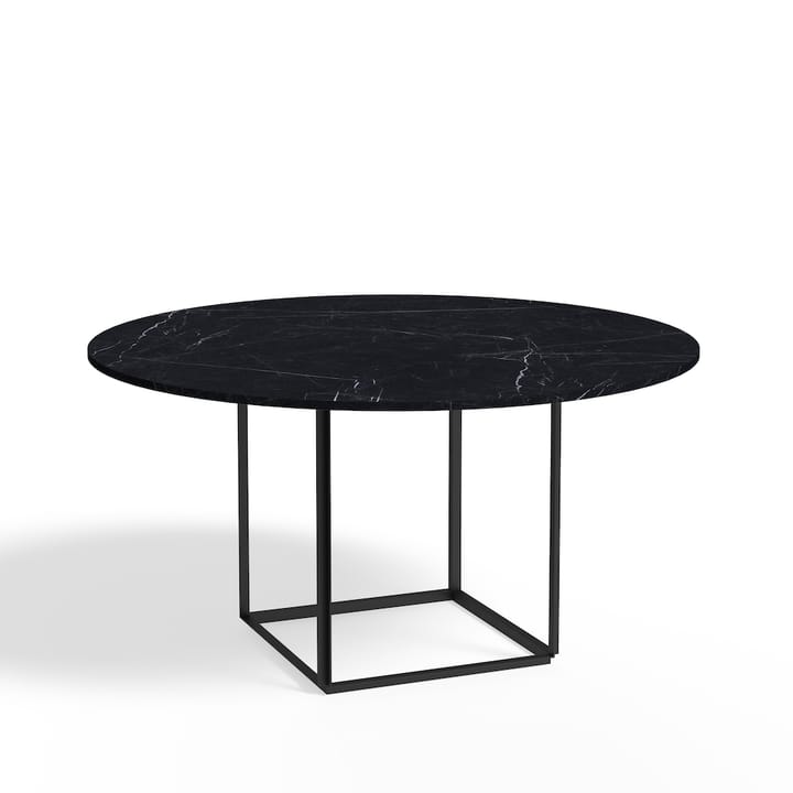 Florence matbord runt - black marquina marble, ø145 cm, svart stativ - New Works