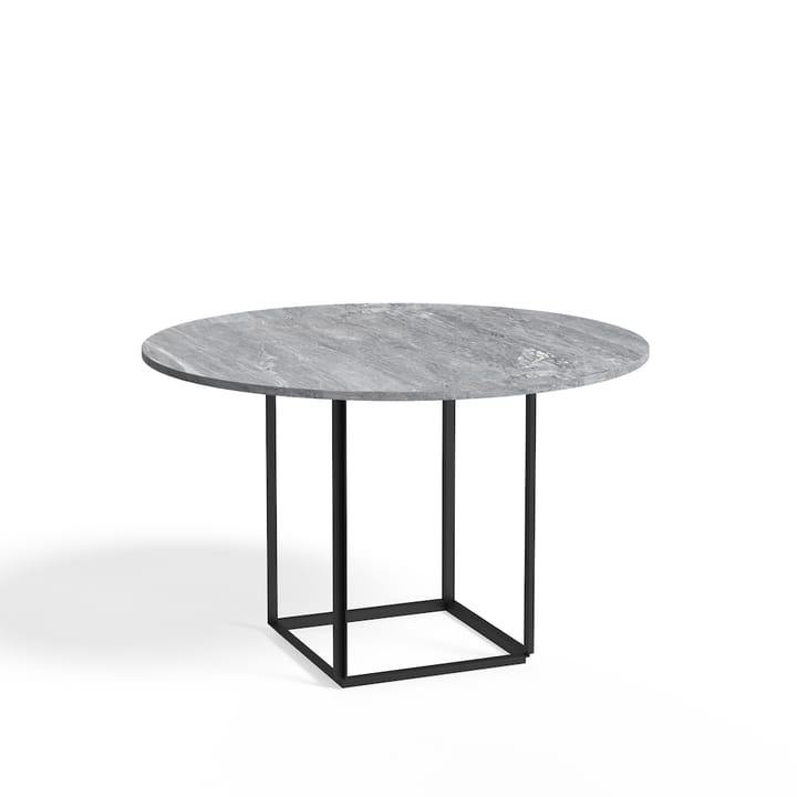 Florence matbord runt - grey ruivina marble, ø120 cm, svart stativ - New Works