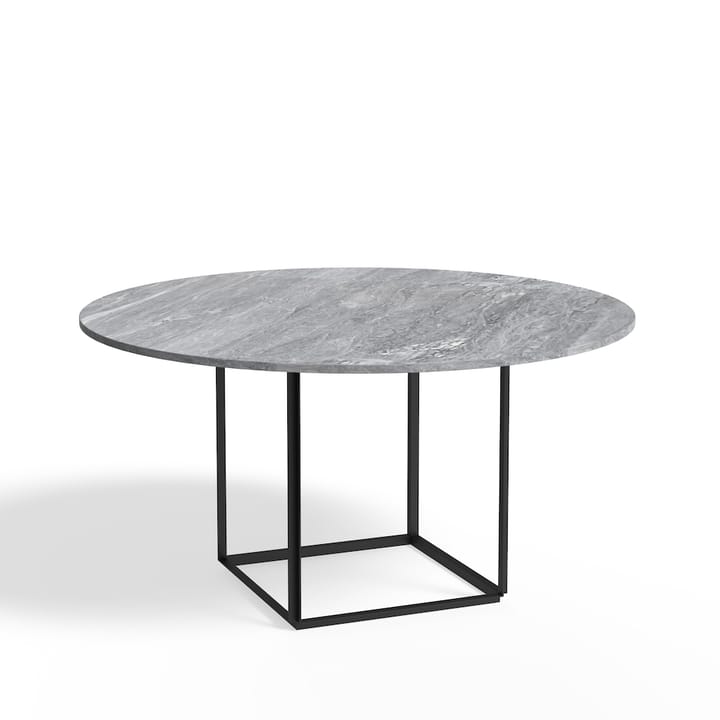 Florence matbord runt - grey ruivina marble, ø145 cm, svart stativ - New Works