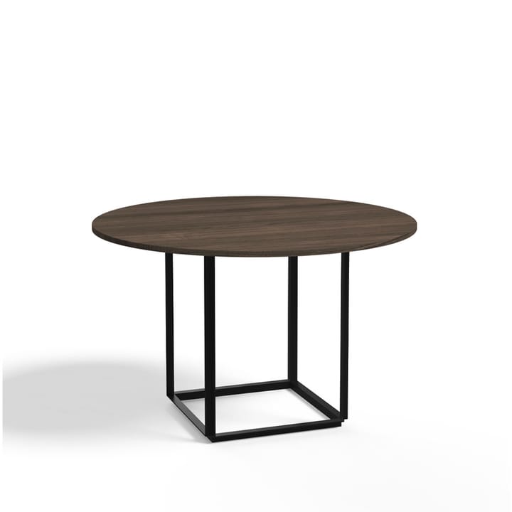Florence matbord runt - walnut, ø120 cm, svart stativ - New Works