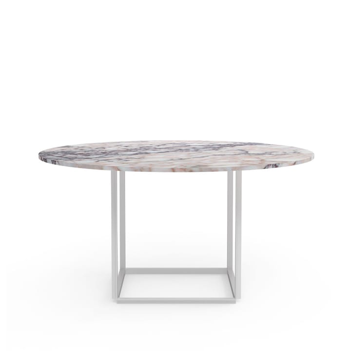 Florence matbord runt, white viola marble, ø145 cm, vitt stativ New Works