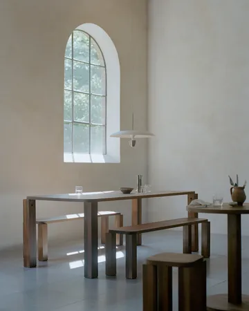 Kantarell pendel Ø55 cm - Nickel Plated - New Works