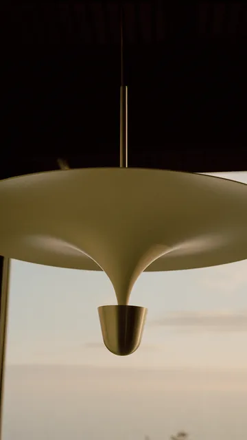 Kantarell pendel Ø60 cm - Nickel Plated - New Works