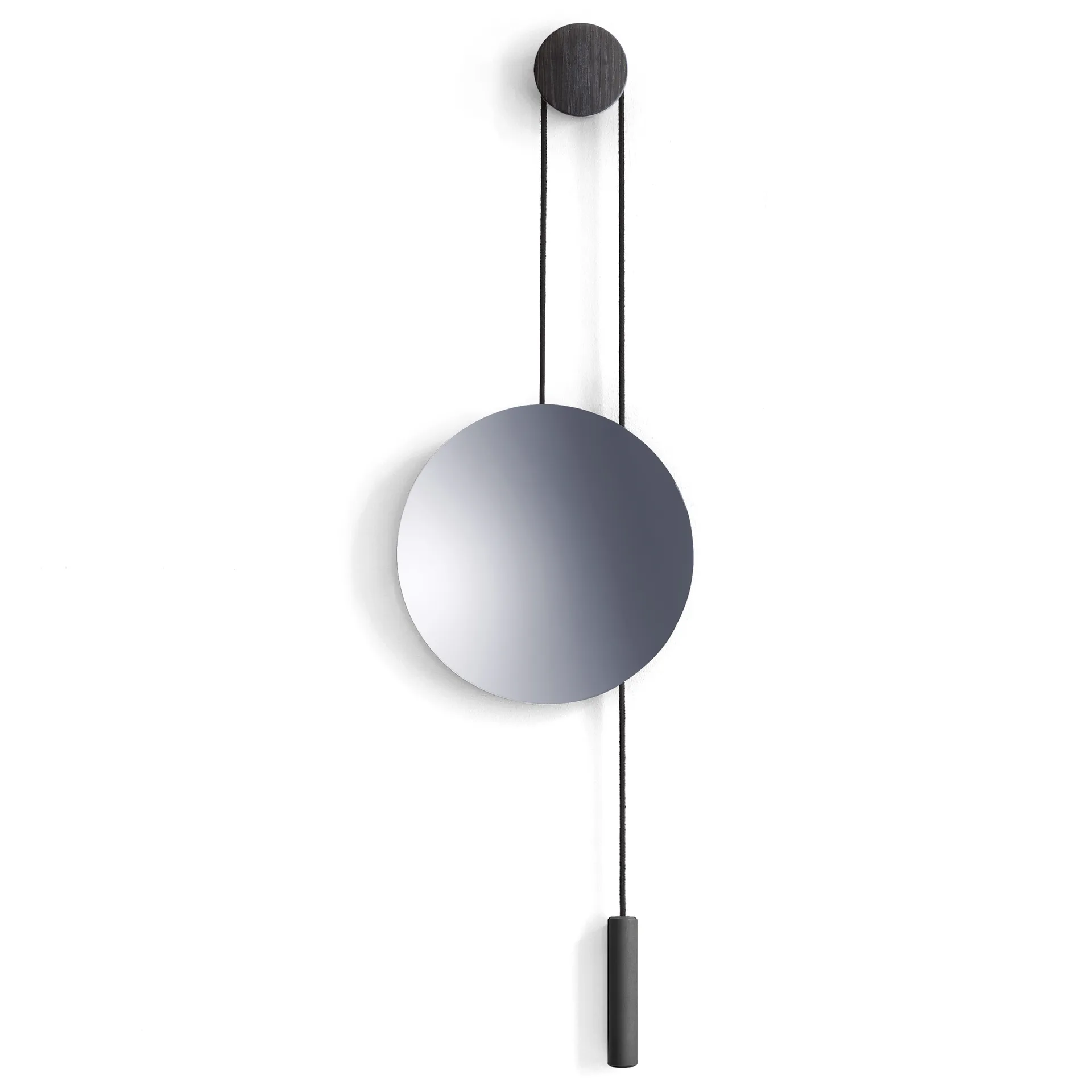 Rise and Shine spegel, Burned oak-steel weight New Works