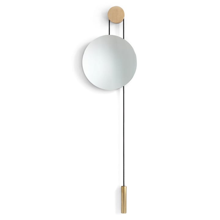 Rise and Shine spegel, Natural oak-brass weight New Works