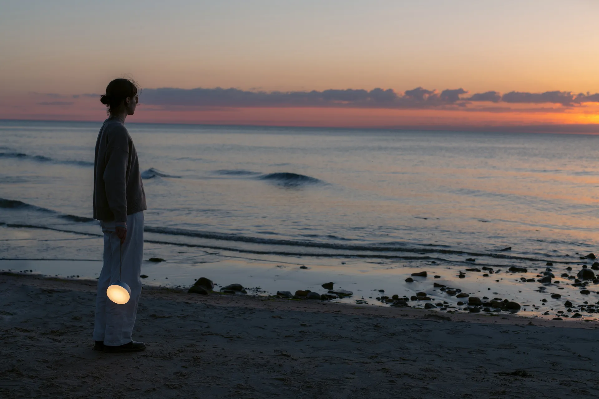 Sphere portable lampa, Warm grey New Works