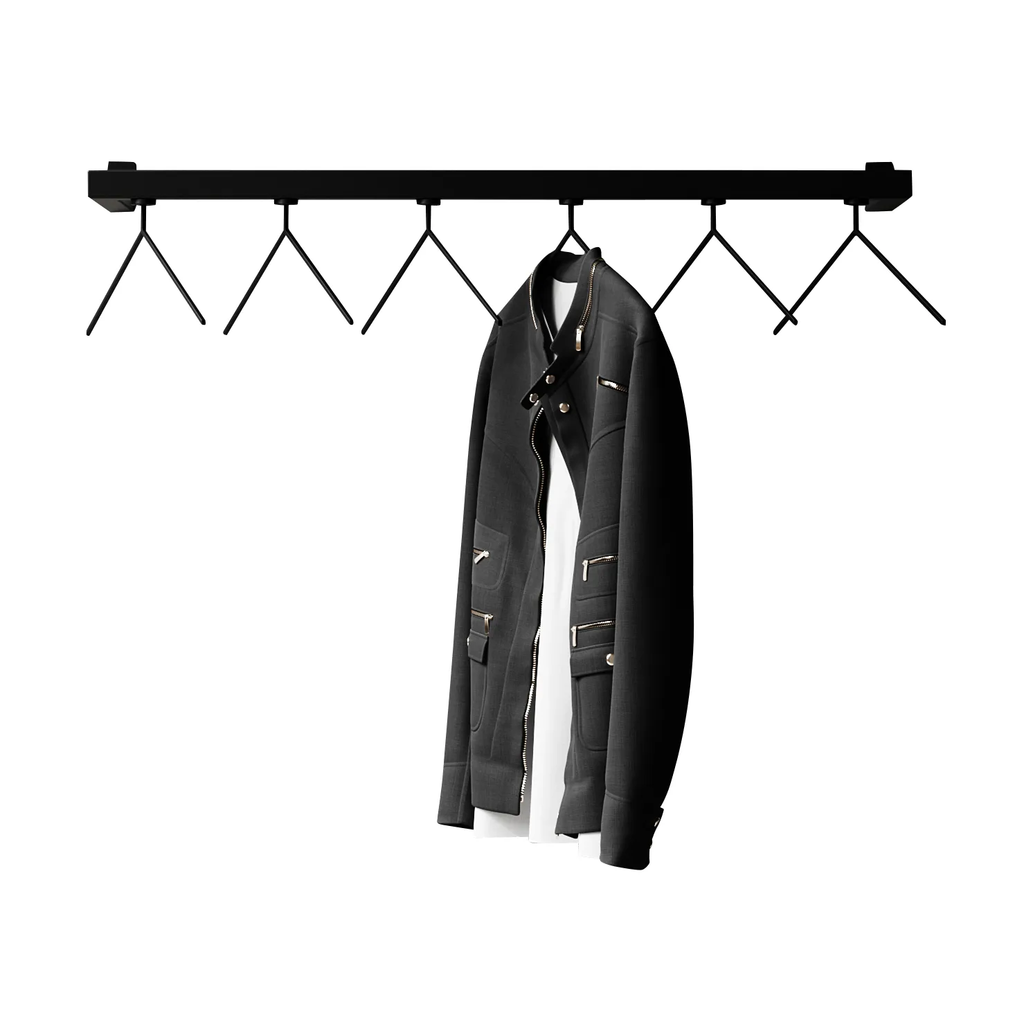 Nichba HangSys klädhängare, Black, 100 cm Nichba