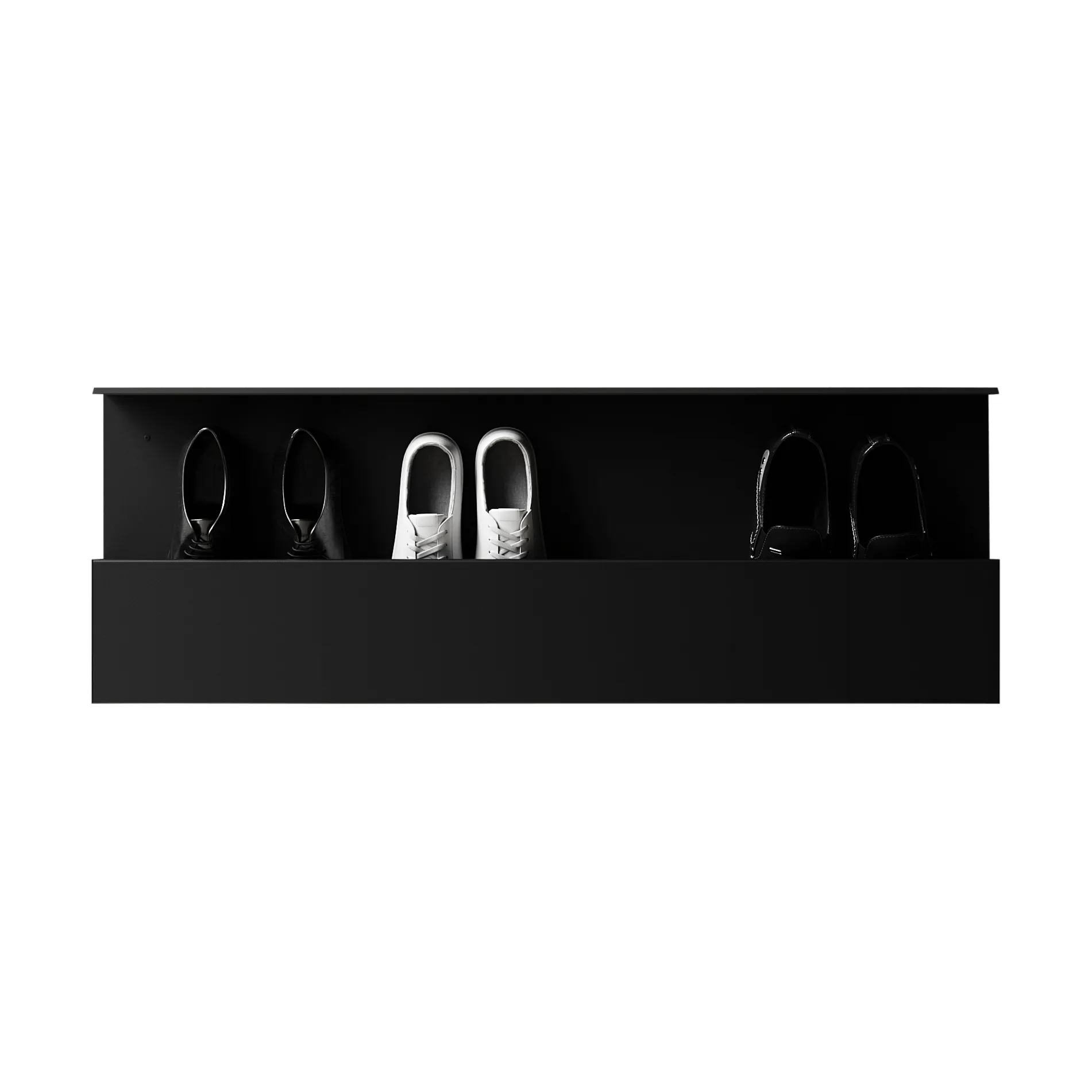 Nichba skohylla, Black, 100 cm Nichba