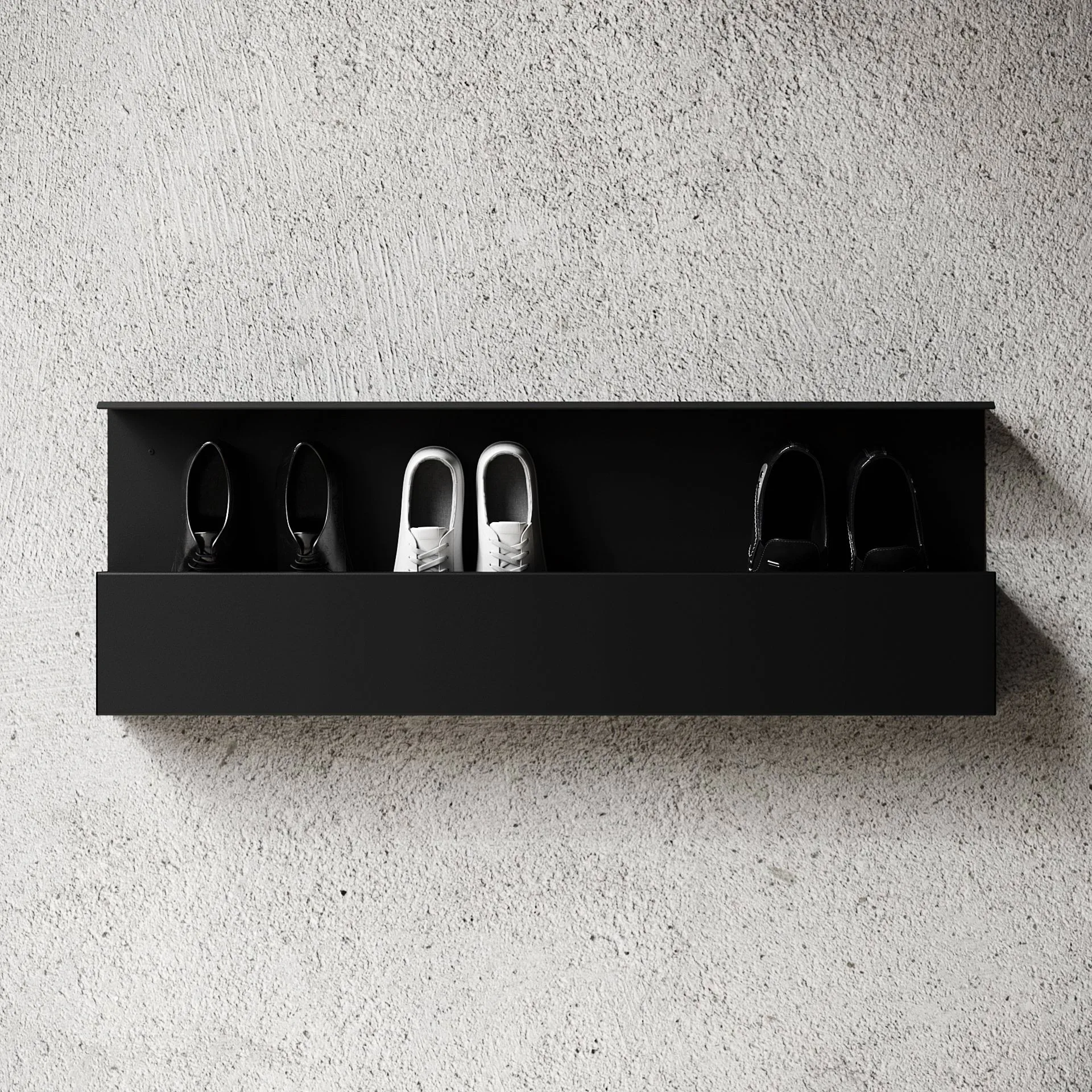 Nichba skohylla, Black, 100 cm Nichba