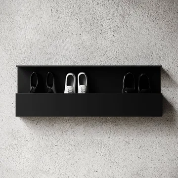 Nichba skohylla - Black, 100 cm - Nichba