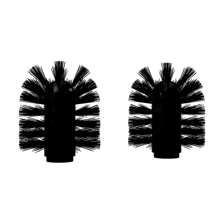 Nichba toalettborsthuvud - Black, 2-pack - Nichba
