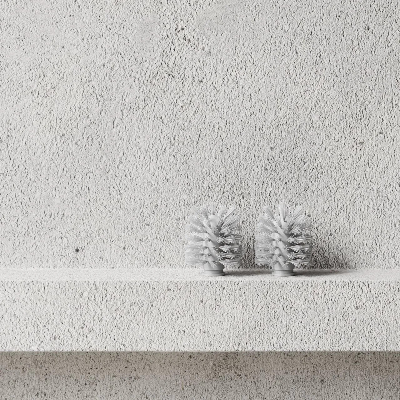 Nichba toalettborsthuvud, White, 2-pack Nichba