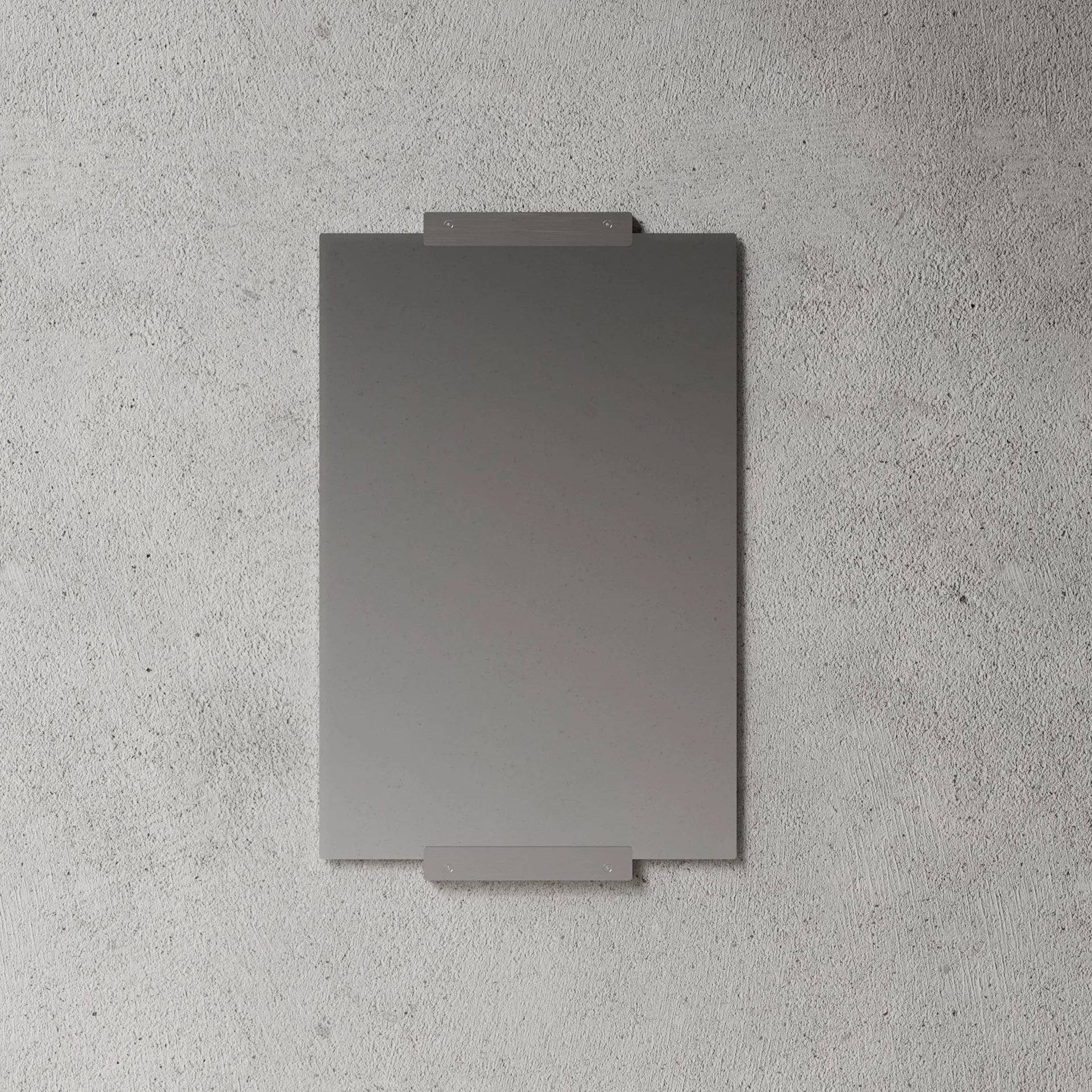 Nichba väggspegel, Brushed stainless steel, 70x50 cm Nichba