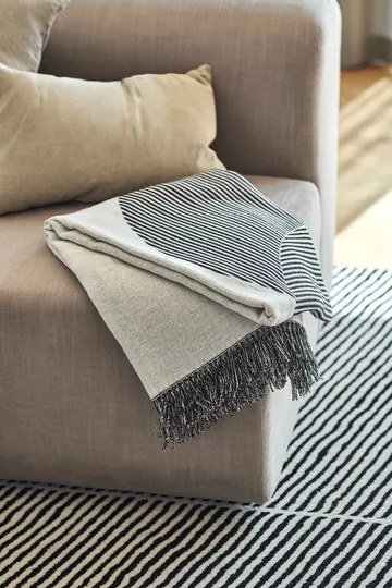 Circles bomullspläd 130x185 cm - Svart - NJRD