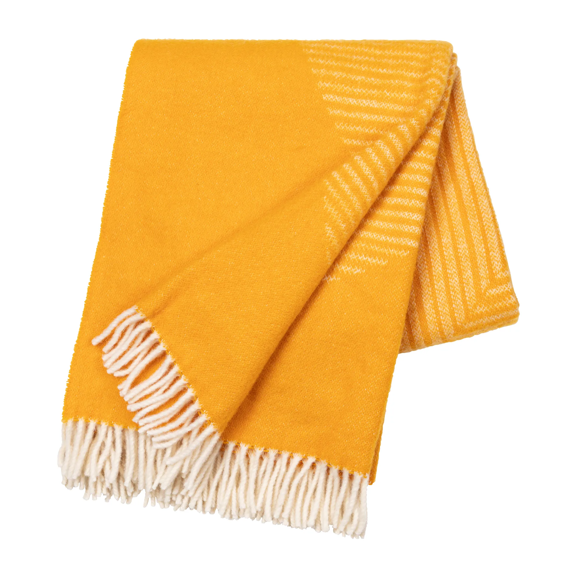 Circles ullpläd 130x185 cm, Gul NJRD