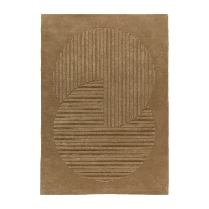 Levels Circles ullmatta - Beige, 200x300 cm - NJRD