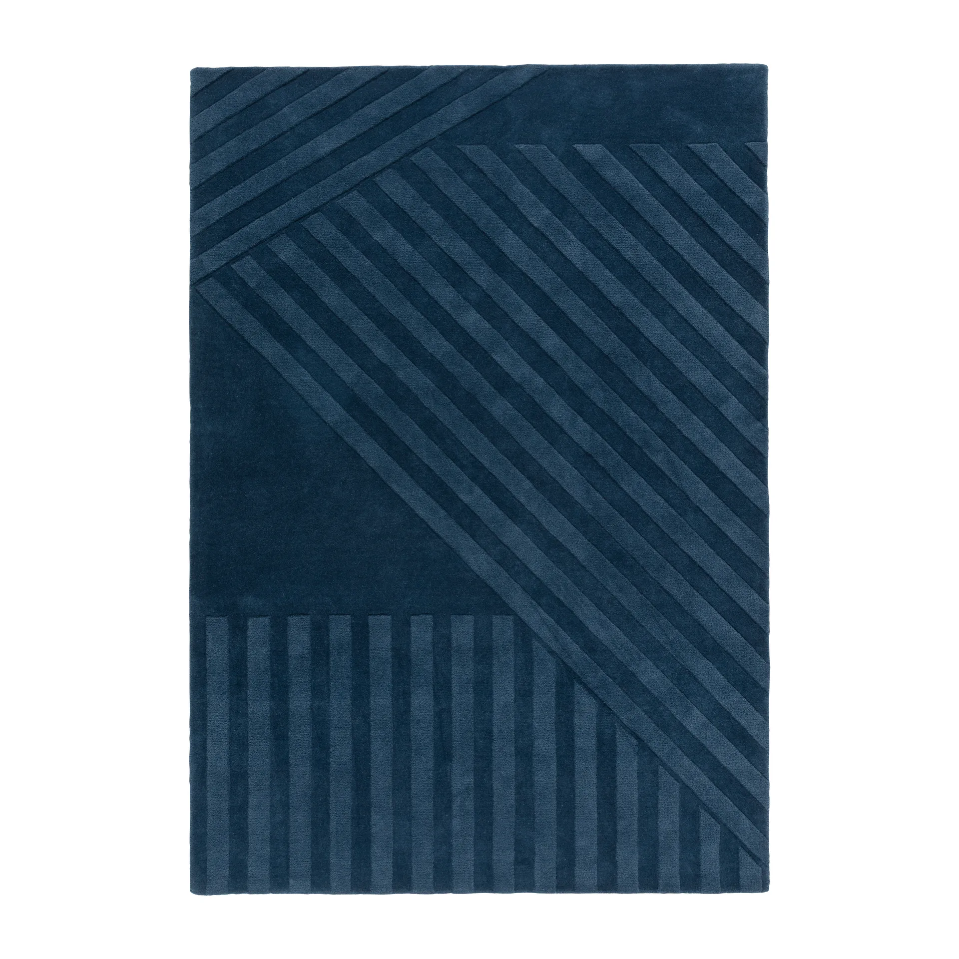 Levels Stripes ullmatta, Blå, 170x240 cm NJRD