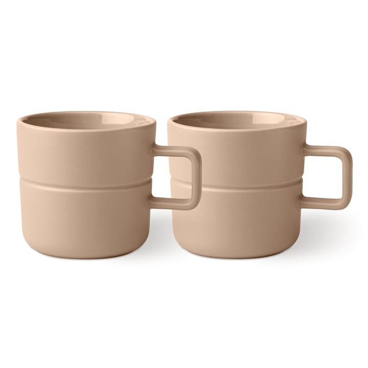 Lines mugg 50 cl 2-pack - Beige - NJRD