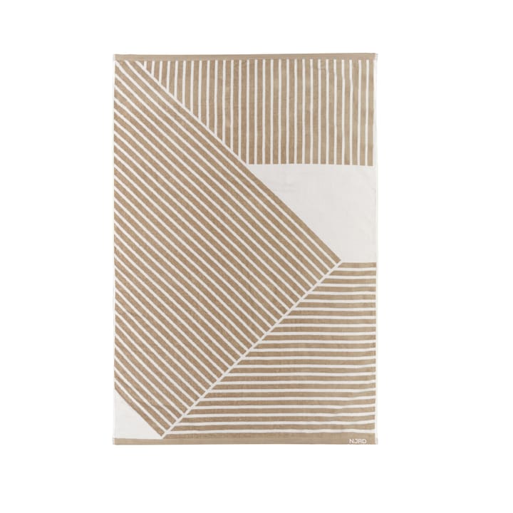 Stripes badhandduk 100x150 cm - Beige - NJRD
