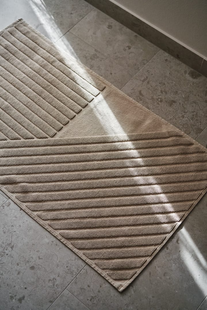 Stripes badrumsmatta 50x90 cm, Beige NJRD