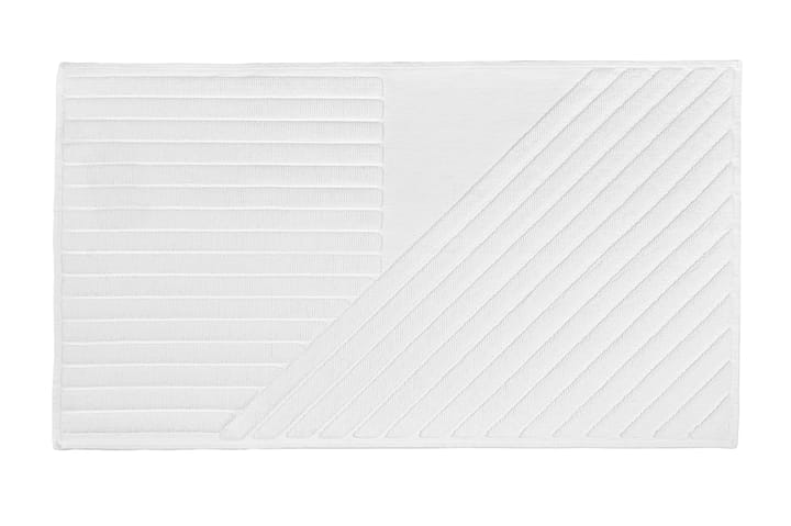 Stripes badrumsmatta 50x90 cm - Vit - NJRD