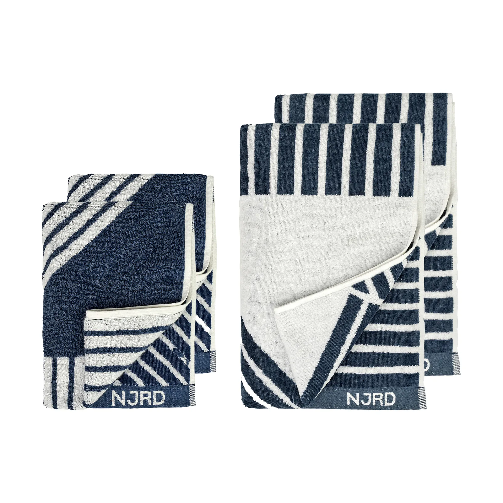 Stripes handduksset 4 delar - Blå,  NJRD