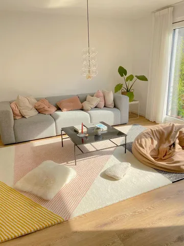 Stripes ullmatta rosa - 200x300 cm - NJRD