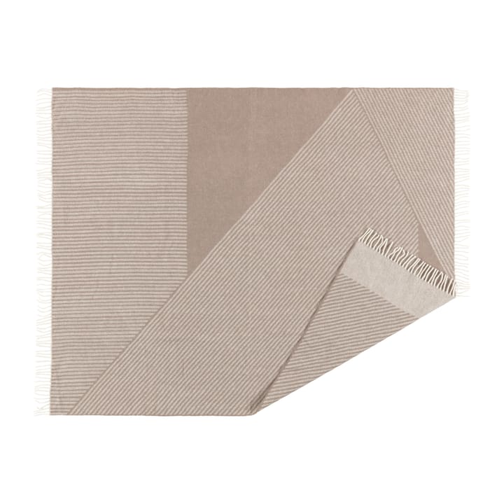 Stripes ullpläd 130x185 cm, Beige NJRD