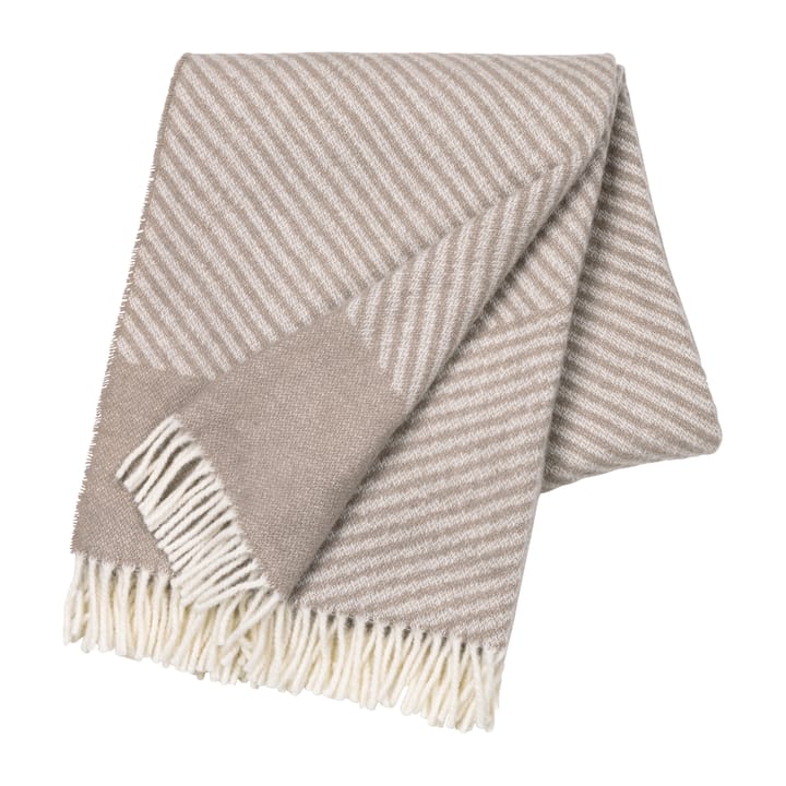Stripes ullpläd 130x185 cm, Beige NJRD