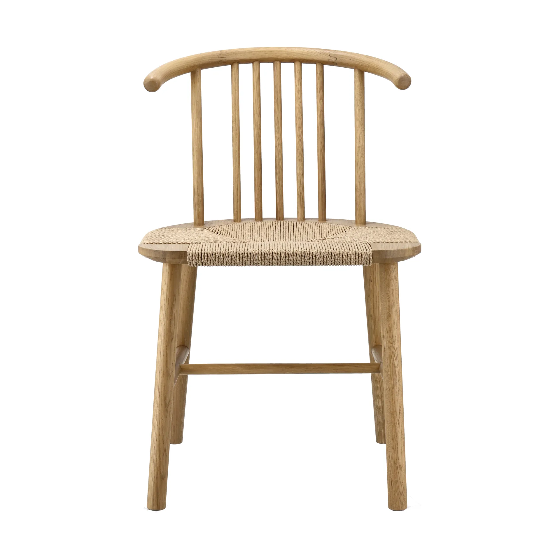 VIOR matstol flätad sits, Lackerad ek-natur, 2-pack NJRD