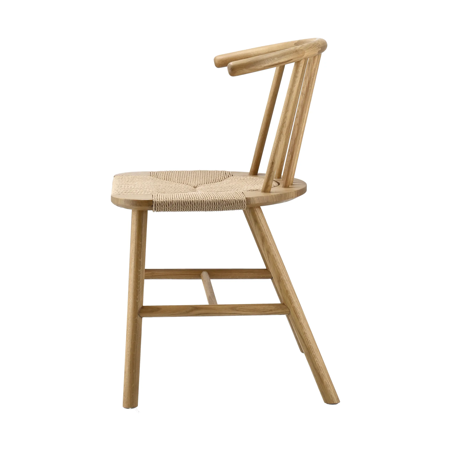 VIOR matstol flätad sits, Lackerad ek-natur, 2-pack NJRD
