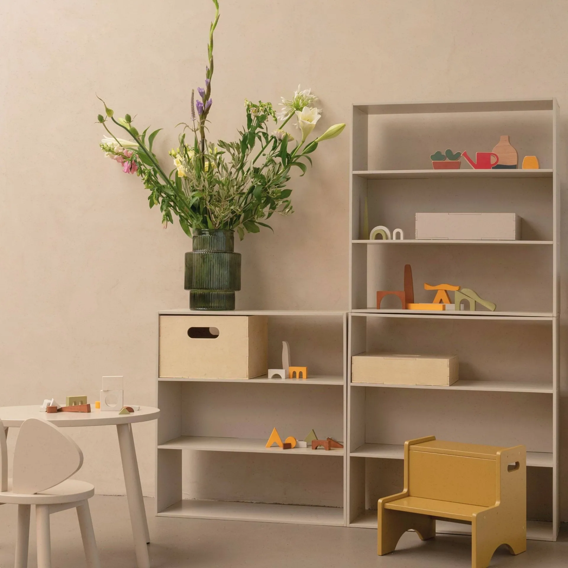 Kiddo Shelving barnhylla, Beige Nofred