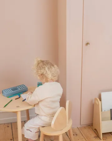 Mouse set barnstol + bord - Björk - Nofred