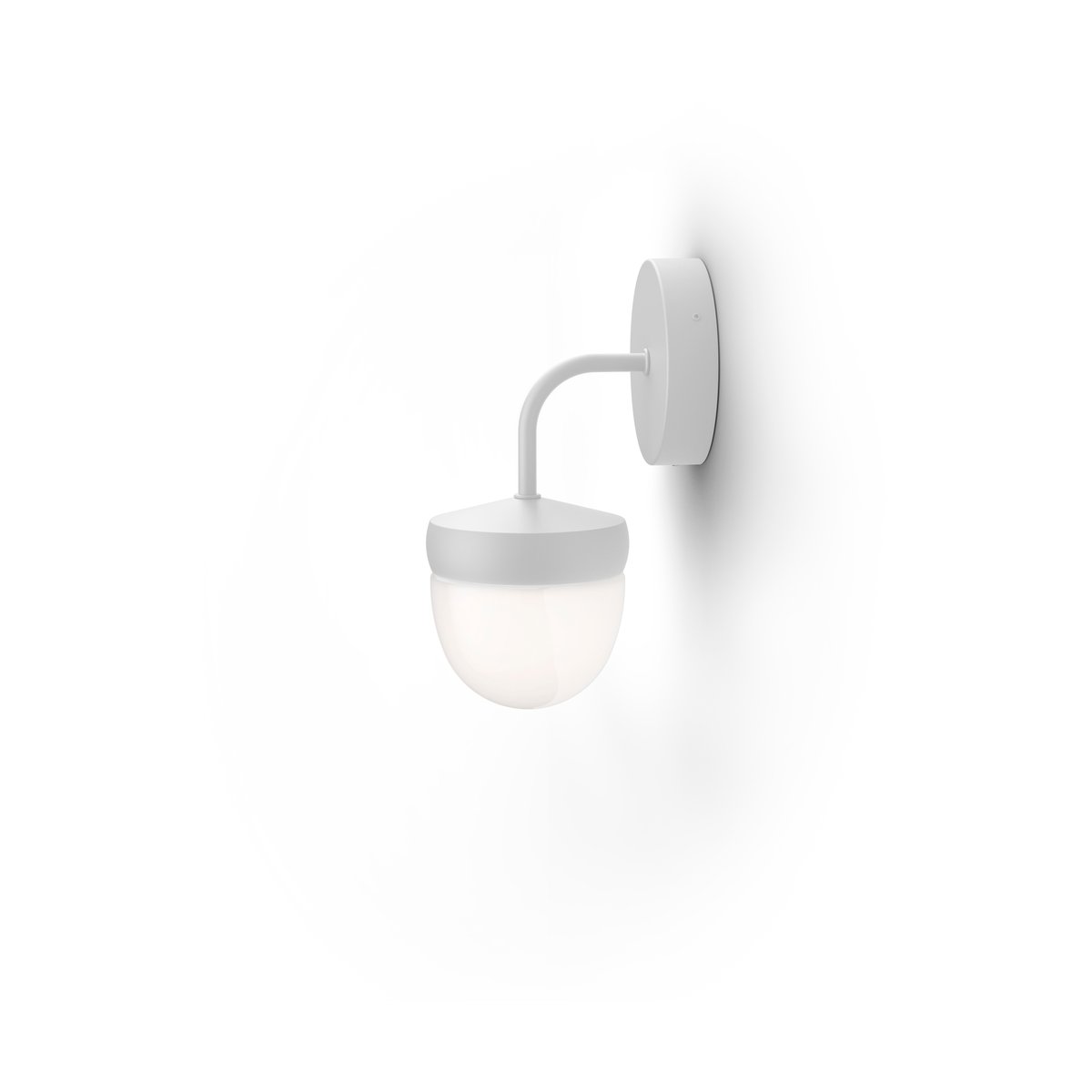 Noon Pan vägglampa frostad 10 cm Vit | Skandinavisk Design | Vägglampor | Vit