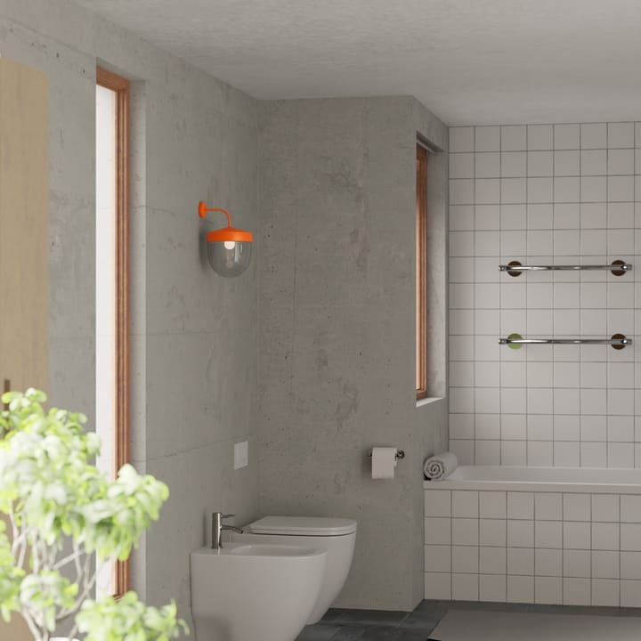 Pan vägglampa klar 30 cm, Orange Noon