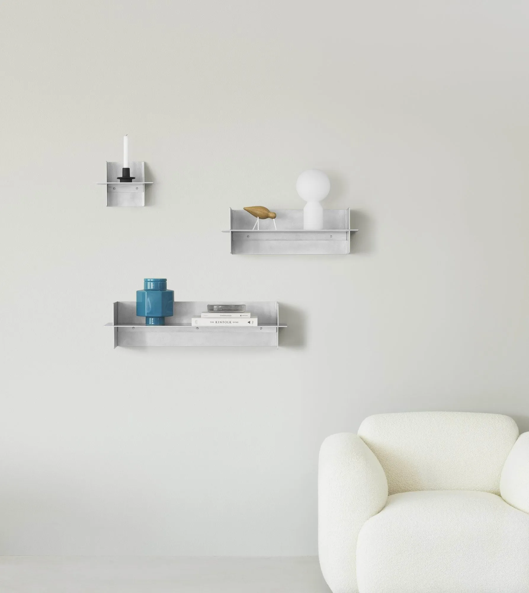 Alu Shelf hylla 80 cm, Aluminium Normann Copenhagen