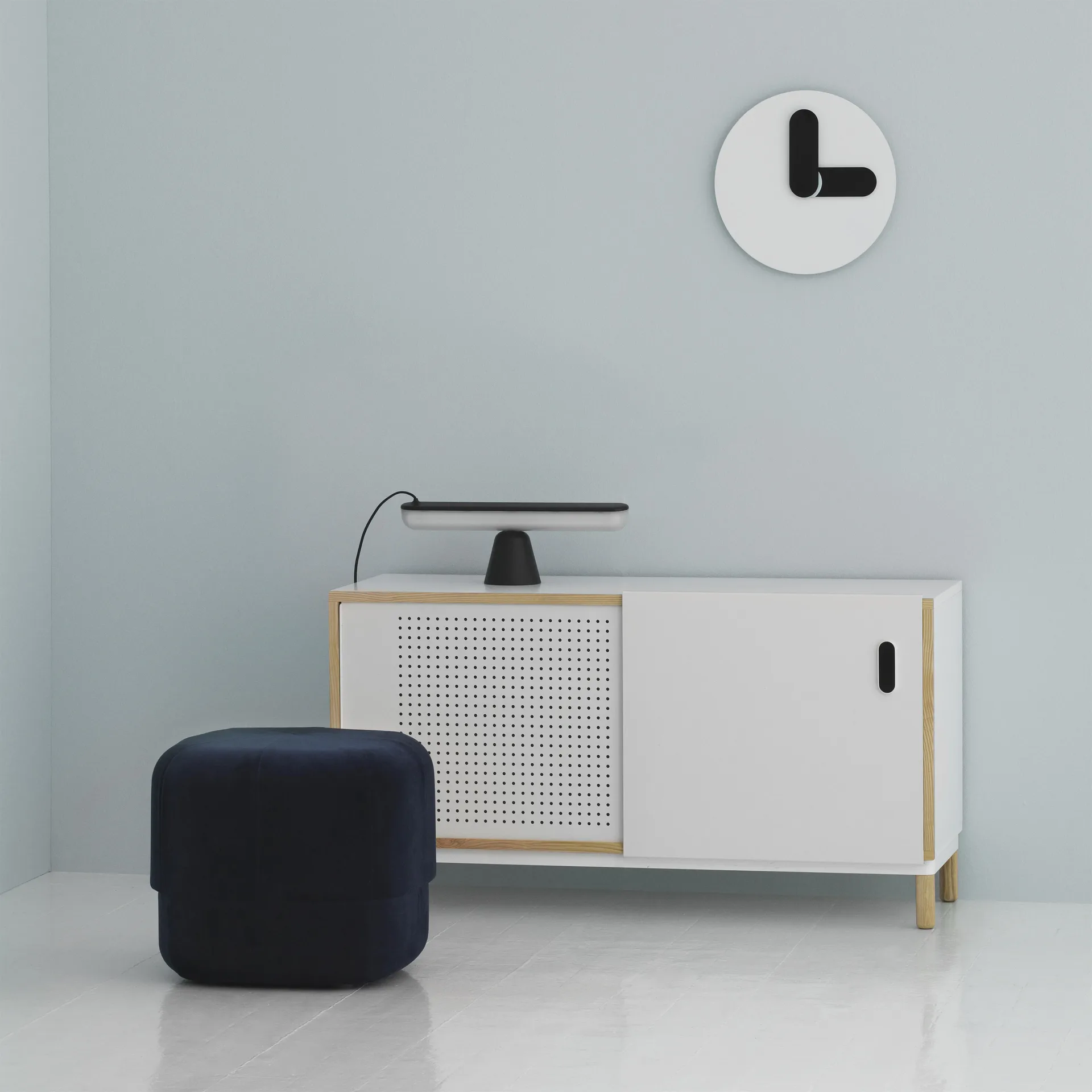 Bold väggklocka, vit Normann Copenhagen