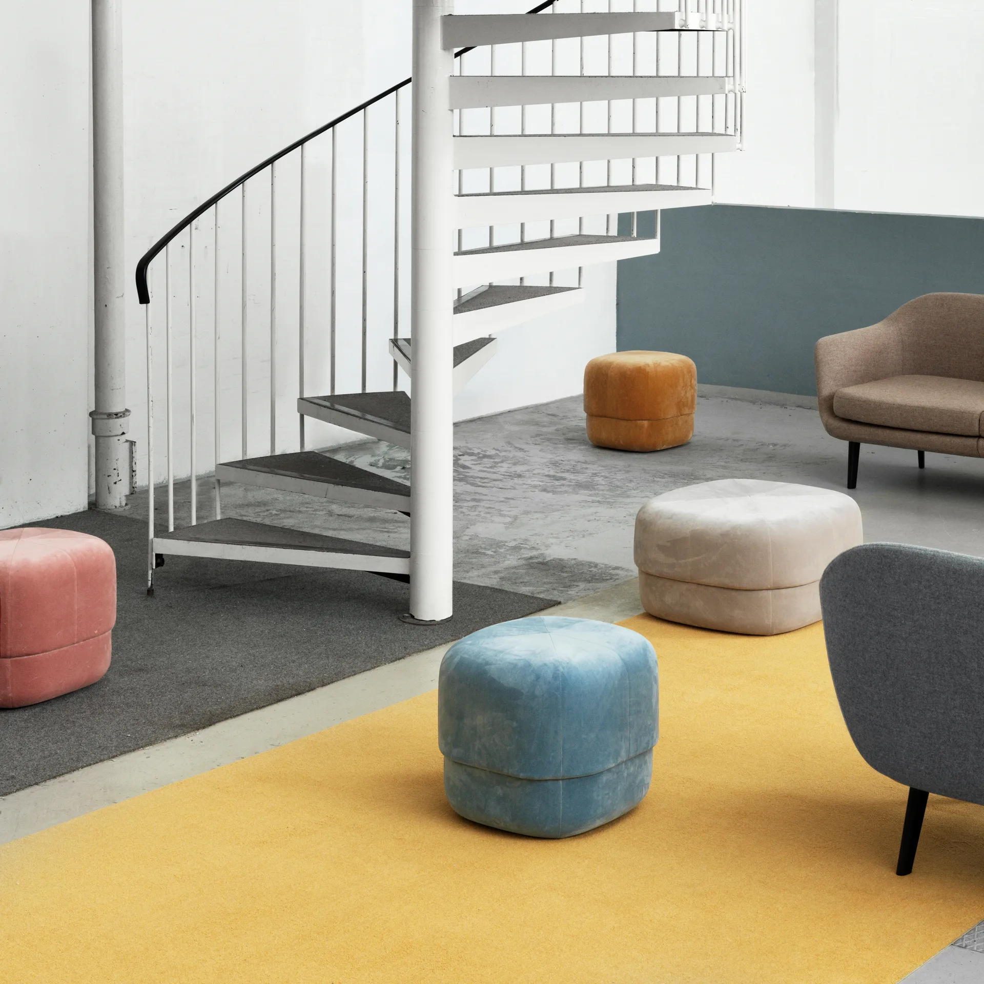 Circus sittpuff, gul Normann Copenhagen