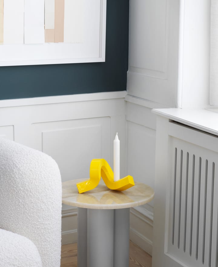 Crooked ljusstake 1, Yellow Normann Copenhagen