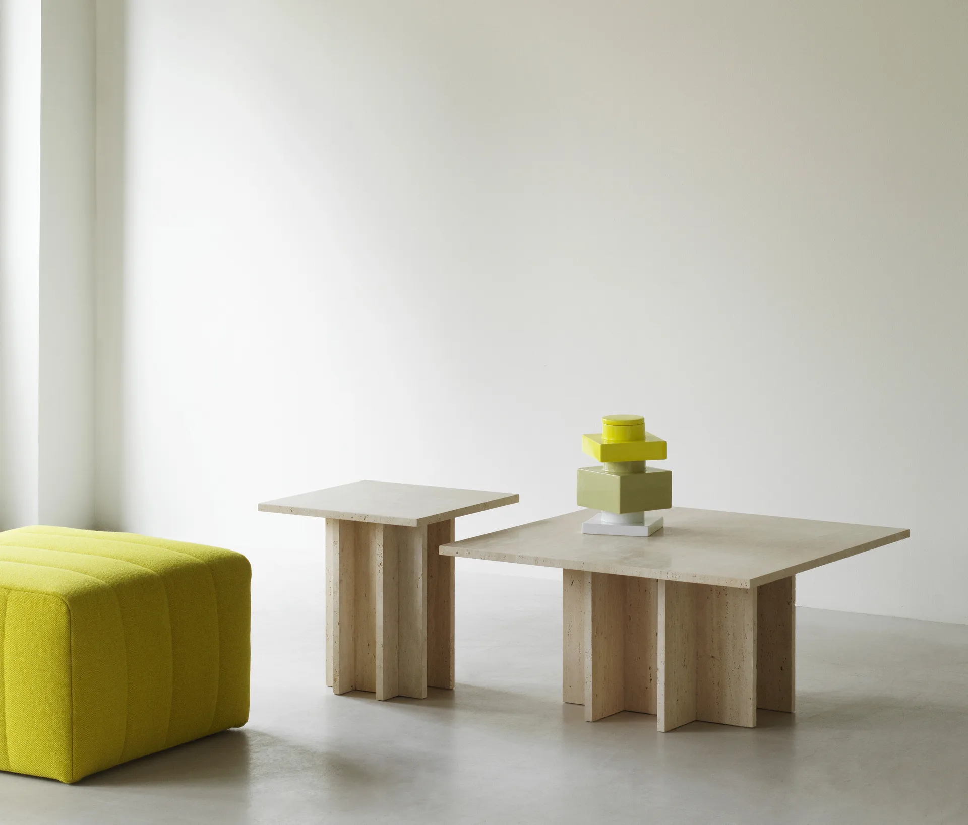 Edge soffbord large, Travertine Normann Copenhagen