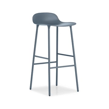 Form barstol hög - blue, blålackerad stålben - Normann Copenhagen