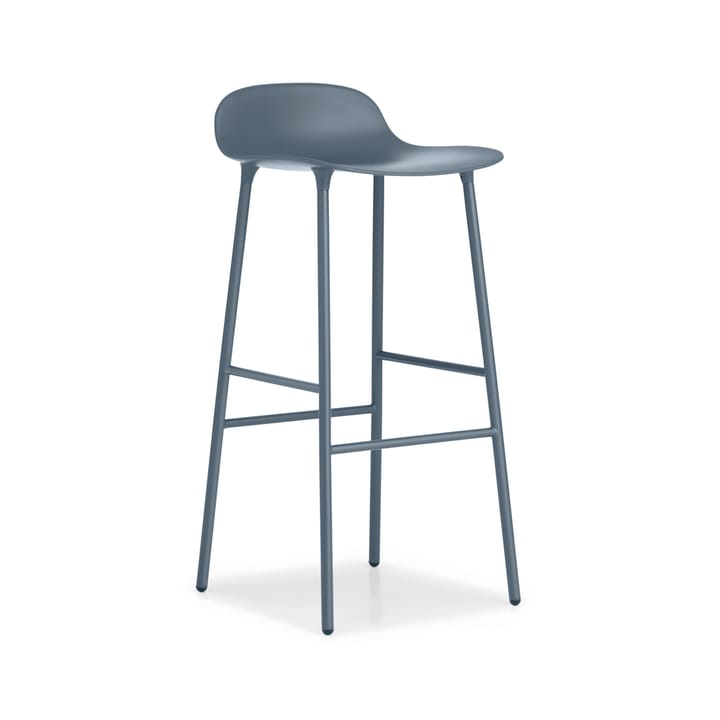 Form barstol hög - blue, blålackerad stålben - Normann Copenhagen